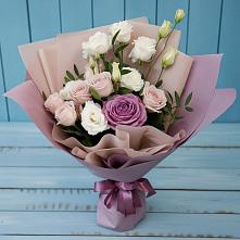 Букет цветов из:  Розы и Лизиантусы в Зубутлях-Миатли