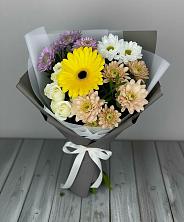 Букет цветов из:  Розы, Герберы и Хризантемы в Зубутлях-Миатли