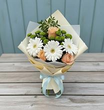 Букет цветов из:  Герберы, Розы и Хризантемы #REPLACE_PRED# Зубутлях-Миатли