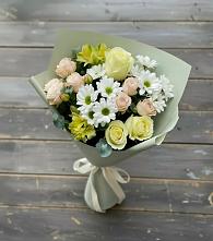 Букет цветов из:  Альстромерии, Розы и Хризантемы в Зубутлях-Миатли
