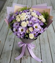 Букет цветов из:  Хризантемы и Розы в Зубутлях-Миатли