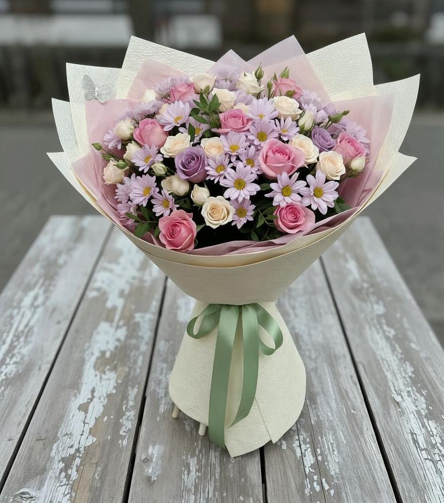 Букет цветов из: Розы и Хризантемы в Зубутлях-Миатли